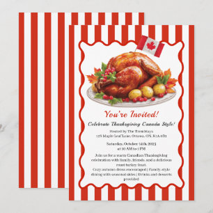 Invitation Thanksgiving Canada Rassemblement confortable de
