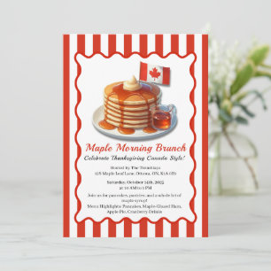 Invitation Thanksgiving Canada Style Brunch Maple Morning