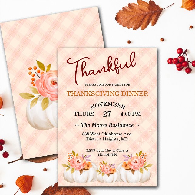 Invitation Thanksgiving Friendsgiving Dîner sur mesure (Créateur téléchargé)