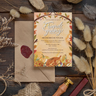 Invitation Thanksgiving Friendsgiving Neighbority Potluck