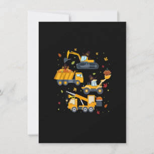 Invitation Thanksgiving Grane Construction de camion Drôle Tu