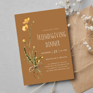 Invitation Thanksgiving Moderne Russe Convivial Dîner