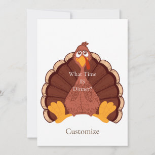 Invitation Thanksgiving Turkey Thunder Cove