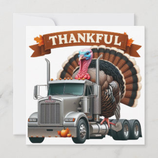 Invitation Thanksgiving Turquie équitation Semi-camion