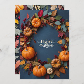 Invitation Thanksgiving Wreath - Automne Harvest CelInvitatio