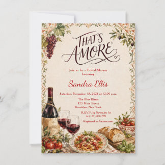 Invitation That's Amore Fête de Mariage Italienne