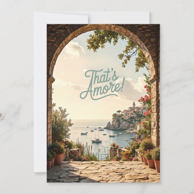 Invitation That's Amore Fête de Mariage sur la Côte Italienne (Devant)