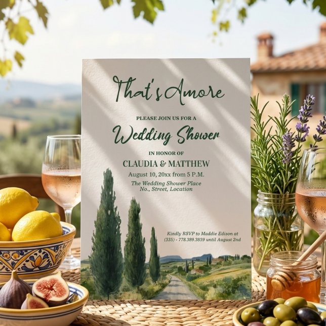 Invitation That's Amore Italian View Wedding Shower (Créateur téléchargé)