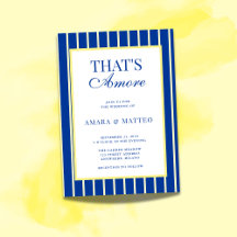 That's Amore Striped Blue & Yellow Wedding