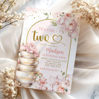 Thé à deux pour anniversaire Fleur de Pivoine Rose