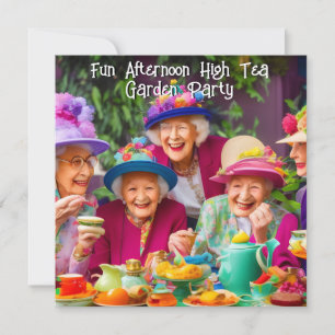 Invitation Thé à Gogo des Dames Après-midi Jardin Fête 2