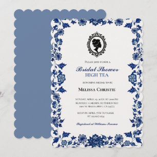 Invitation thé à haute garden-party, beaux pastel doux 