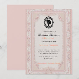 Invitation thé à la garden-party, beaux pastels doux