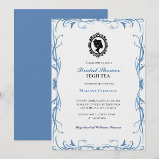 Invitation thé à la garden-party, beaux pastels doux