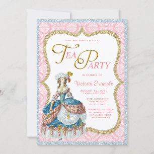 Invitation Thé à la Marie Antoinette