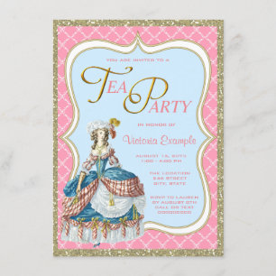 Invitation Thé à la Marie Antoinette