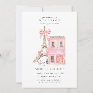 Invitation Thé à la Parisienne Code QR Enterrement de Vie de