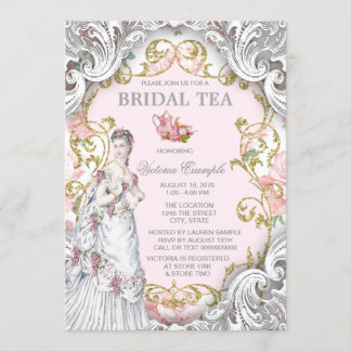 Invitation Thé à l'anglaise victorien vintage