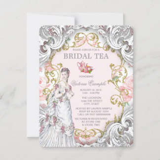 Invitation Thé à l'anglaise victorien vintage