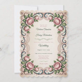 Invitation The Anne Elliot Quiet Romance Vintage Wedding