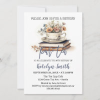 Thé Anniversaire Par-Tea Dusty Blue Tea Cup Books