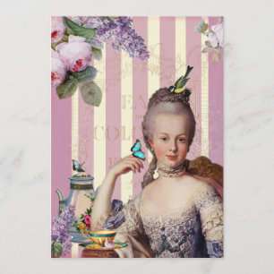 Invitation Thé au Petit Trianon - rose