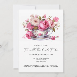 Invitation Thé Avec La Fête Du Thé À La Fête des mariées À Êt