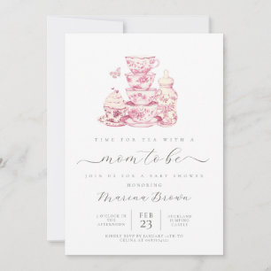 Invitation Thé avec la future maman à la baby shower