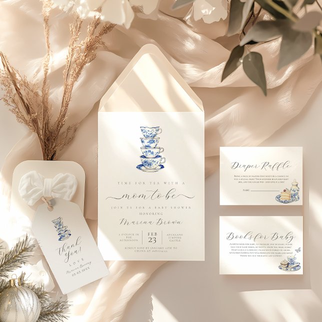 Invitation Thé avec la mère pour être baby shower (Créateur téléchargé)