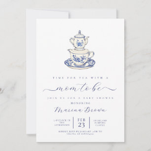 Invitation Thé avec la mère pour être baby shower
