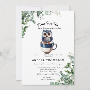 Invitation Thé avec maman Baby shower animal bébé Safari
