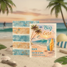 The Big One Retro Surf Beach Anniversaire