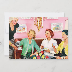 INVITATION THÉ D'APRÈS-MIDI DES ANNÉES 1950