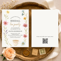 Thé de Fleur Sauvage Code QR Floral Enterrement de