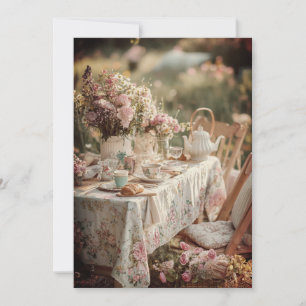 Invitation Thé de l'après-midi & Petits Pieds Paillettes   De