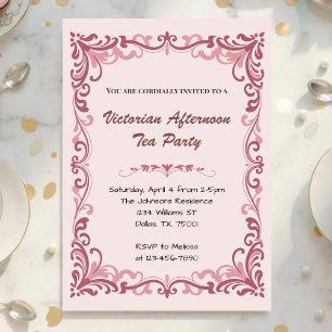 Invitation Thé de l'après-midi victorien