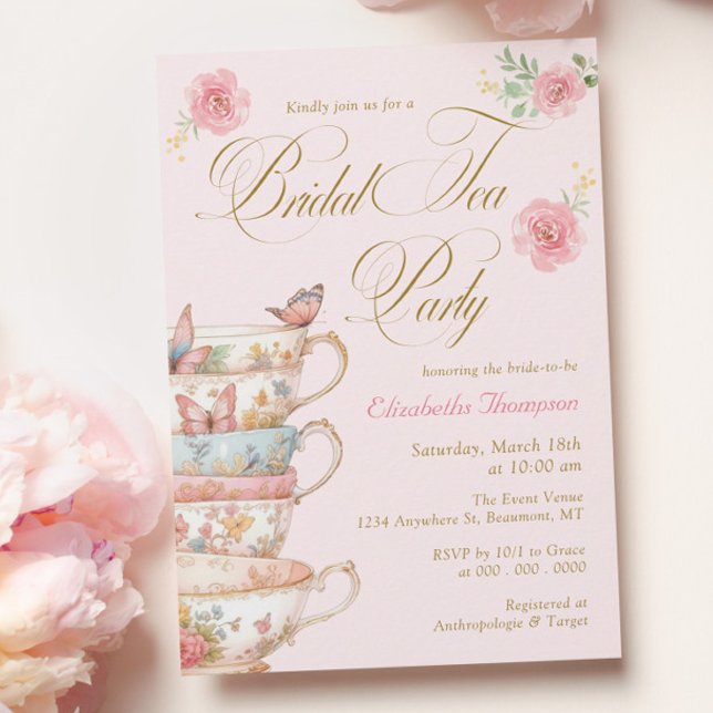 Invitation Thé de mariage  (Créateur téléchargé)
