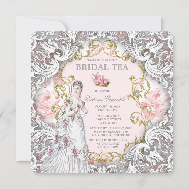 Invitation Thé de mariage (Devant)