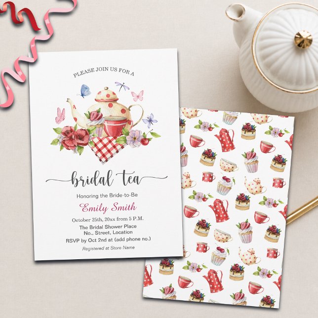 Invitation Thé de mariage floral Fête de mariage  (Créateur téléchargé)