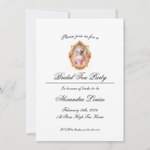Invitation Thé de mariage Marie Antoinette Baroque Rococo