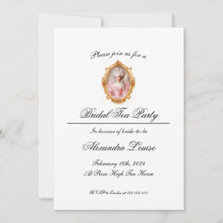 Invitation Thé de mariage Marie Antoinette Baroque Rococo