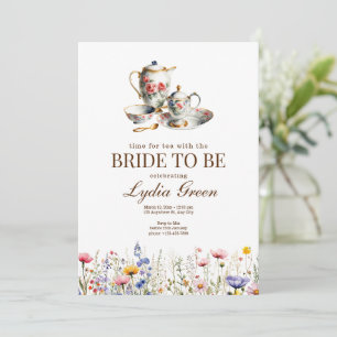 Invitation Thé de mariage, moment de thé avec la mariée