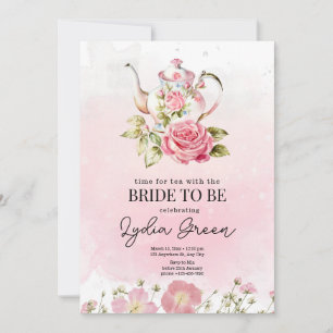 Invitation Thé de mariage, moment du thé avec la mariée