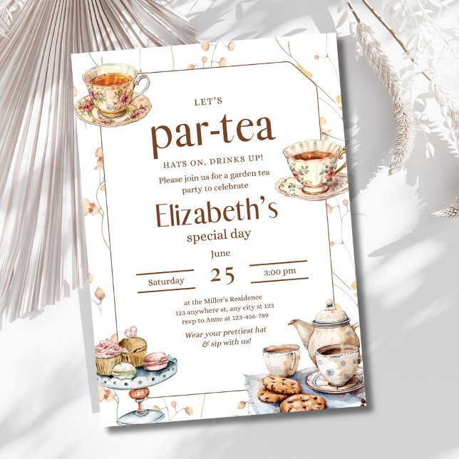 Invitation Thé de mariage Thé de jardin fantaisiste (Créateur téléchargé)