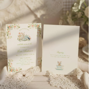 Invitation Thé de Pâques avec la future maman Baby Shower