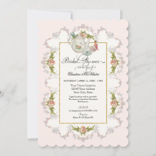 Invitation Thé Fairy Teapot Party n tasses Fête des mariées