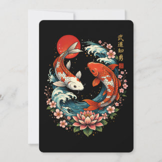 Invitation The Great Wave Off Koi Fish 