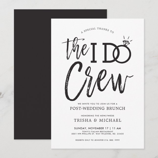 Invitation The I Do Crew | Brunch de lendemain de mariage (Devant / Derrière)