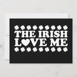 Invitation The Irish Love Me Shamrock St Patrick's Day Retro