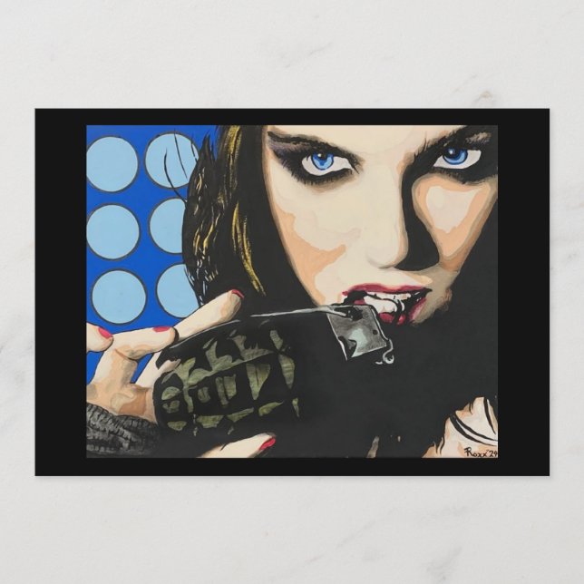 Invitation ‘The Last Straw’ Painting on a Small-Scale Print  (Devant)